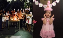 Đoan Trang tổ chức sinh nhật 2 tuổi cho con gái